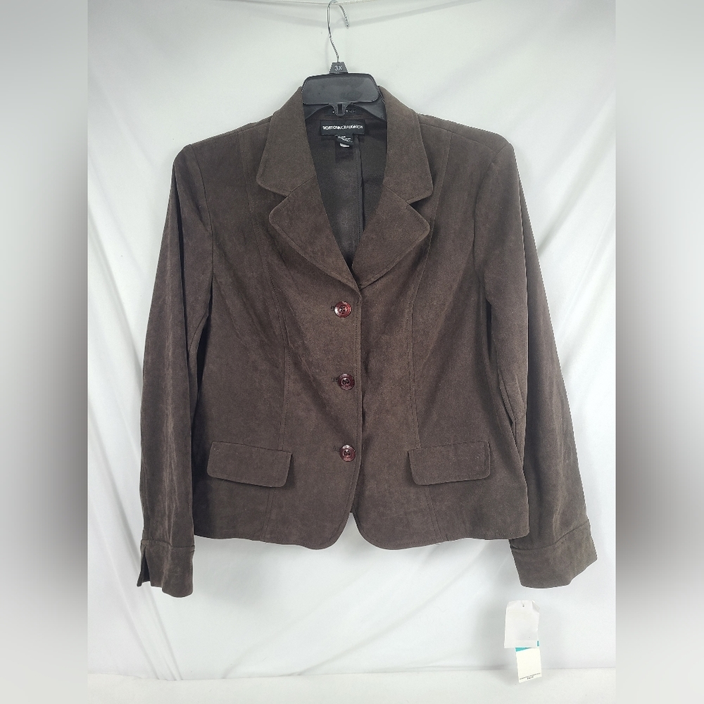 NWT Women's Norton McNaughton Blazer Brown Size 16